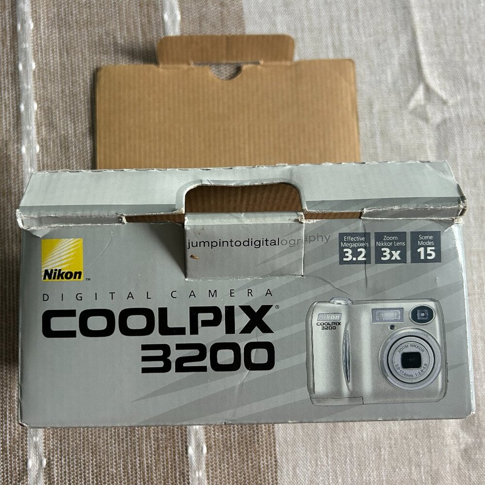 Nikon Coolpix 3200 Digital Camera – Silver – In Box w/ AV Cords - Picture 3 of 15